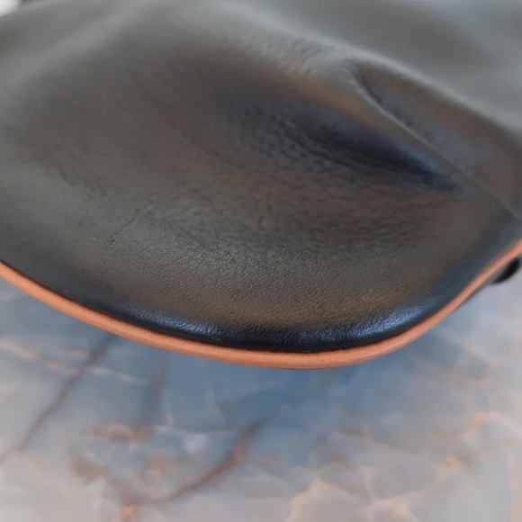 Authentic 1987 vintage Hermes rodeo black and brown leather crossbody bag - Picture 9 of 14